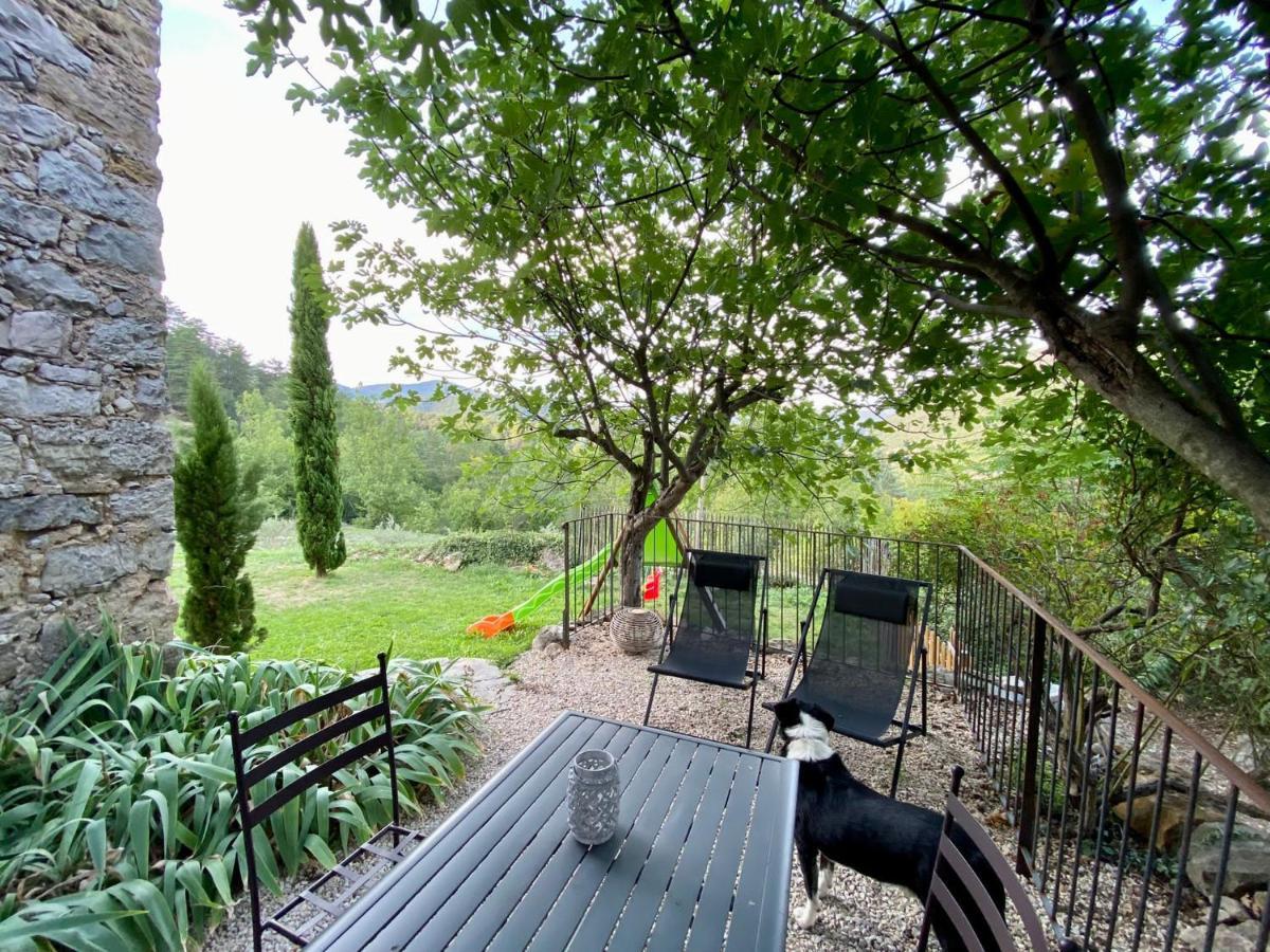 Gite En Cevennes Du Sud, Bergerie Restauree Au Rez De Jardin D'Une Bastide Avec Piscine, Vue Exceptionnelle, Authenticite Et Confort Saint-Laurent-le-Minier Bagian luar foto